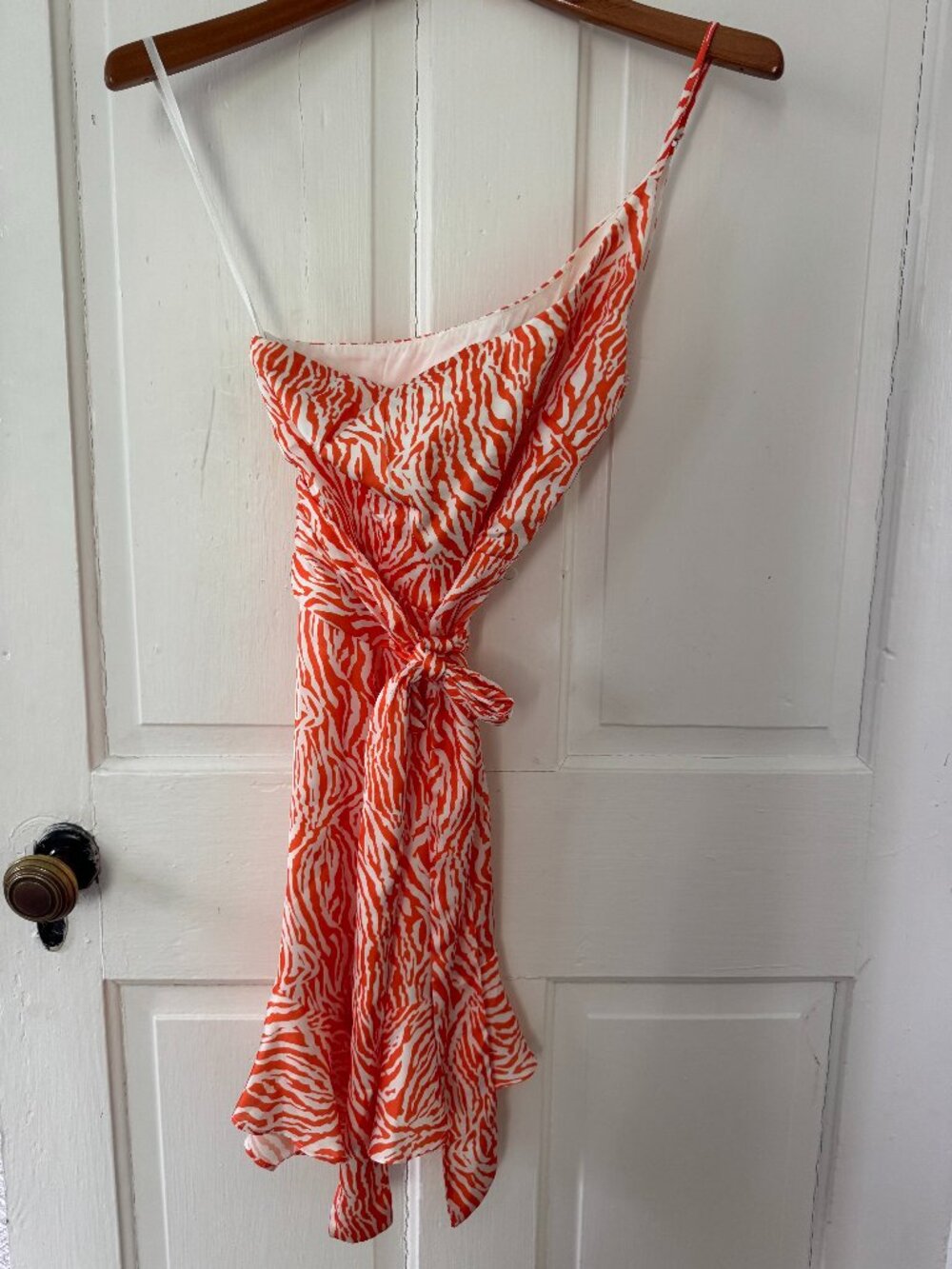 Orange and White Tigerprint Dress S